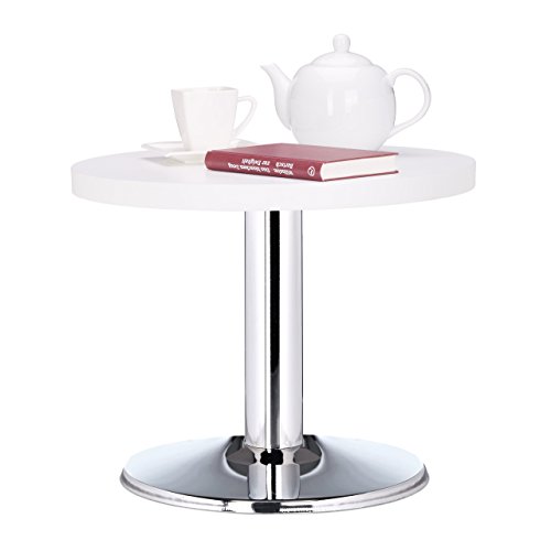 Tavolino Mosaico Rotondo Relaxdays - Handmade, H50 X D41cm, Marrone, Gambe Metallo - Foto 4