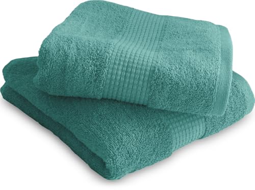 Set Di 2 Lenzuola Da Bagno Le Linge De Jules – 100x150 Cm – 100% Cotone Spesso 550 G/m2 – Morbide E Assorbenti