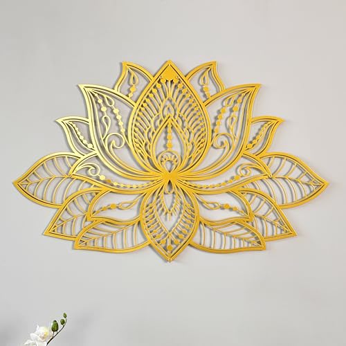 "iwa concept 3D Mandala Metal Wall Decor - Lotus Flower Decoration for ...