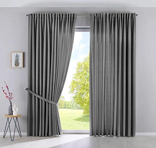 Gardinenbox Tenda Trasparente Uni Con Occhielli - Set Da 2 Tende In Voile Leggero - 175x140 Cm - Colore Turchese Per Soggiorno E Camere - 2