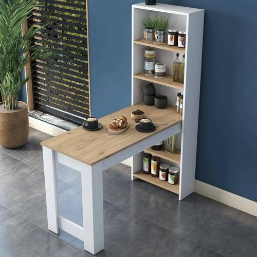 Dmora Talitha Table, Kitchen, Console Table for Dining Room, Fixed ...