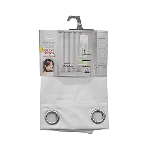 Douceur D'Intérieur Tenda Con Occhielli – 140x260 Cm, Icemount Antracite, Poliestere Termico, Design Esotico - 2