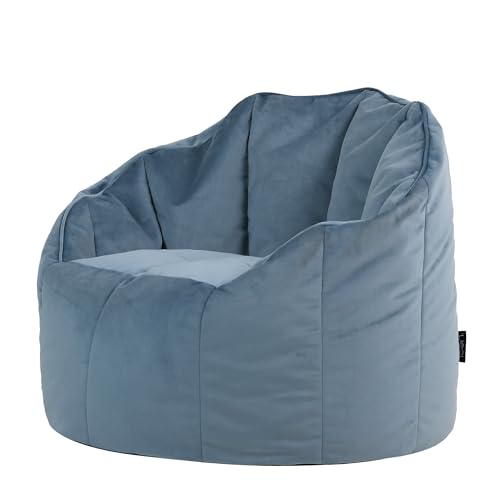 Icon Sirena Bean Bag Chair, Charcoal Grey, Velvet | Ubuy