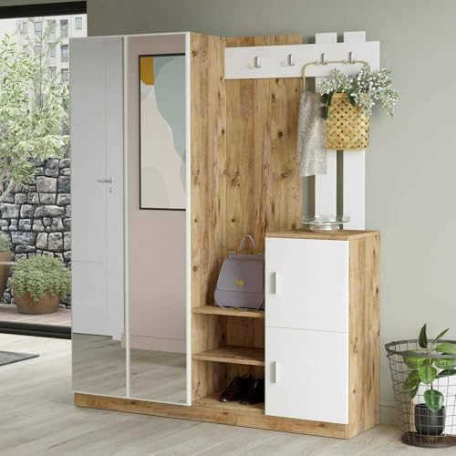 Dmora Borealis Entrance Cabinet, Coat Rack, Composition for Lobby ...
