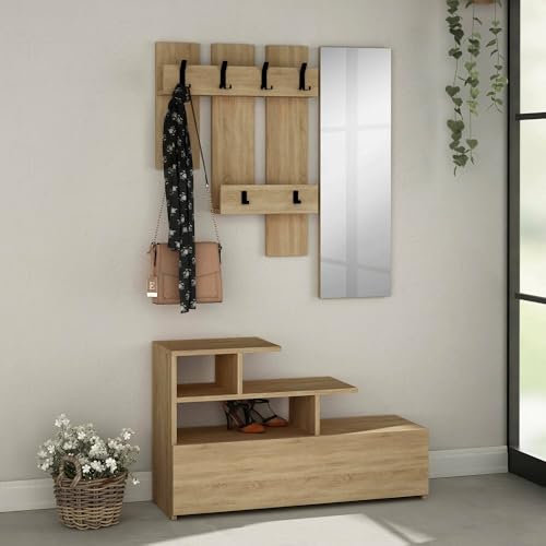 Dmora Saturn Entrance Cabinet, Coat Rack, Composition for Lobby ...