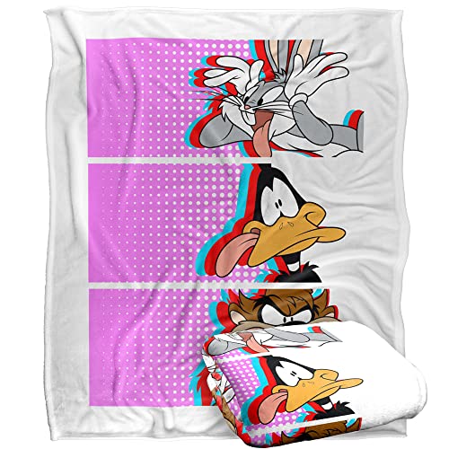 Coperte Morbida LOONEY TUNES 152x127 Cm - Super Soft Throw Blanket In Microfibra, Stampa Vivace, Lavabile - 5
