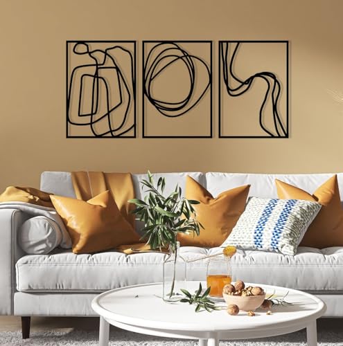 Contemporary Accessory Metal Stylish Black Decorative Metal Wall Accessory, 120 x 54 cm, 100% Metal ...