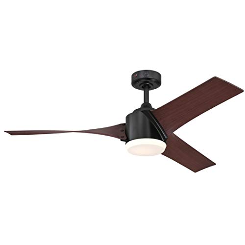 52" Berkshire Modern Downrod Mount Reversible Crystal Ceiling Fan With Lighting And Remote Control - Chrome - View #9
