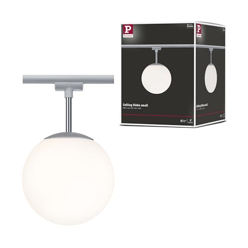 Paulmann URail Deckenleuchte Globe 200 – Chrom Matt/Opal, E14, Dimmbar, Ø 20 Cm