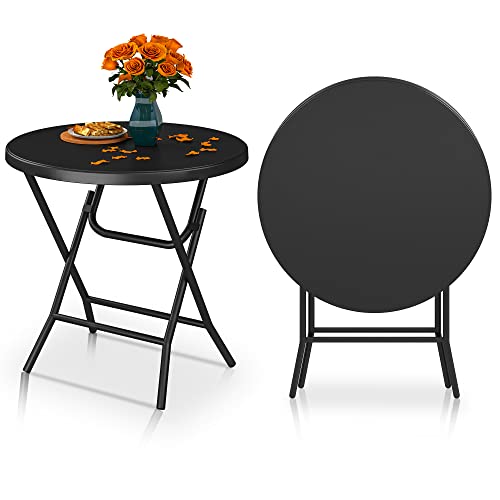 YITAHOME 80cm Round Garden Table, Super Light Folding Table, Folding ...