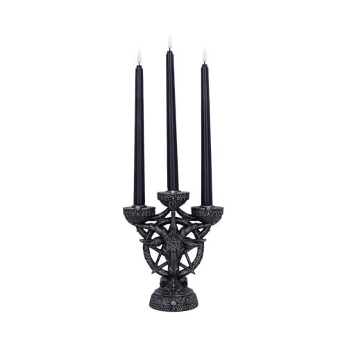 Bougie Magique Noire LED Nemesis Now - Bougie Sans Flamme Avec Effet Cire Fondue - 18,8 Cm