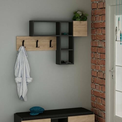 Dmora Nixaris Entrance Cabinet, Coat Rack, Composition for Lobby ...