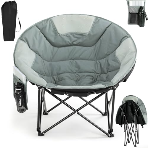 Clevich Folding Moon Chair, Heavy Duty Camping Chair with Breathable ...