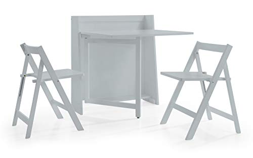 Julian Bowen Helsinki Compact Folding Dining Set - Light Grey - Space ...