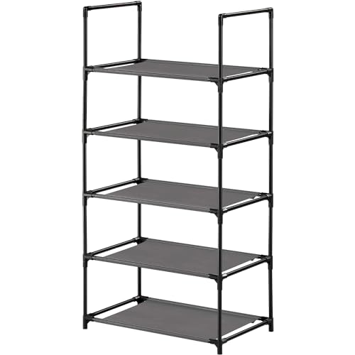 edihome, Shoe Rack, 5 Levels, (28 x 45 x 89 cm), Shoe Organizer, Narrow ...