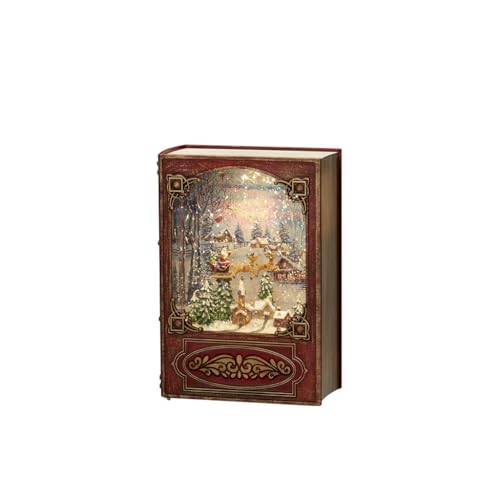 Konstsmide LED Snow Globe Christmas Book Santa in his Sleigh and ...