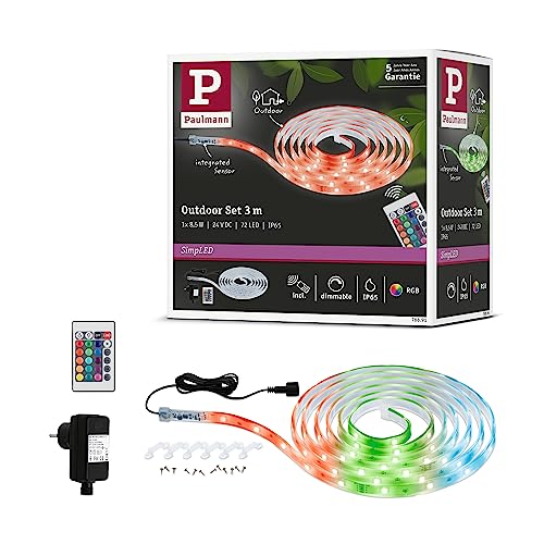 Paulmann 78891 LED Stripe SimpLED Outdoor 3 m IP44 24 LEDs/m RGB incl ...