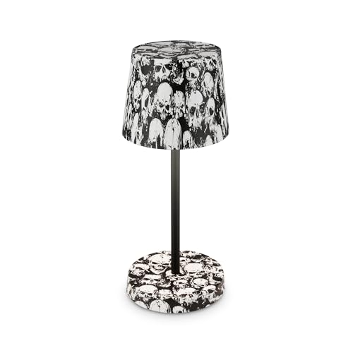 Briloner - Wireless LED Table Lamp IP44 Touch, Step-dimmable, Replaceable Battery, Bedside Lamp, Reading Lamp, LED Lamp, Camping Lamp, Table Light, Battery Lamp, Outdoor, 9x8x15.5 Cm, Matte Chrome