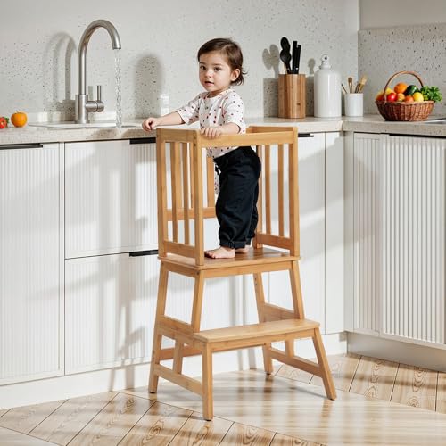 Slef Step Rocker Stool COSYLAND A-Shaped Step Stool for Kids – Stable and Solid Toddler ...