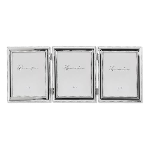 Double Rabetted Frame Lawrence Frames 510745T Silver Plated Double Bead Hinged Triple Picture ...