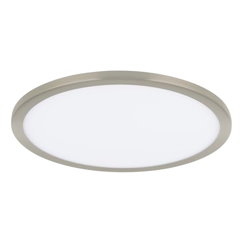 Eglo Recessed LED Ceiling Spot Fueva 6, Square Spotlight, Ceiling Lamp Made Of Plastic In Silver And White Warm White Cold White 16.6 X 16.6 Cm