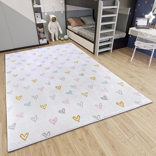 Heart Rug Kids Hanse Home Adventures Children's Rug - Modern Heart Pattern Rug Boys ...