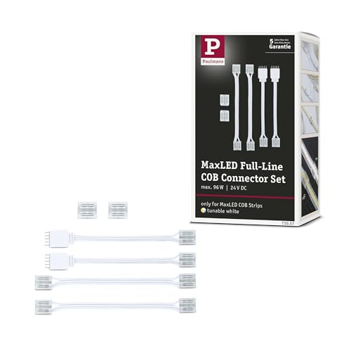 Paulmann MaxLED Connecteur Set Full-Line COB Tunable White – Kit Complet Pour Rubans LED Sans Interruption