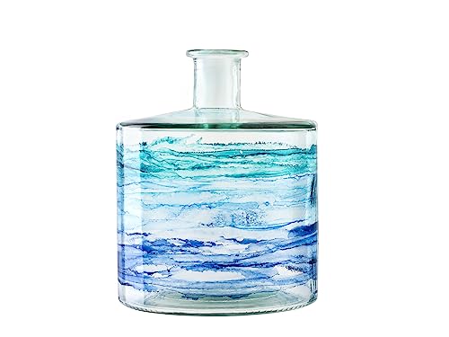 NATURAL LIVING MILA 2L VASO ZAFFIRO IN VETRO RICICLATO D17CM X H18CM