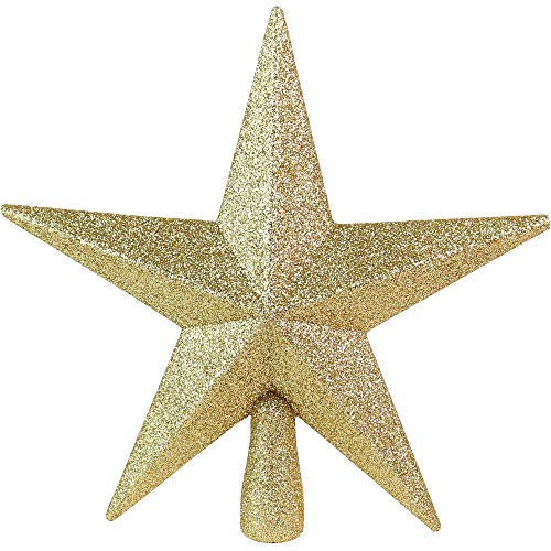 Ornativity Glitter Star Tree Topper - Christmas Gold Decorative Holiday ...