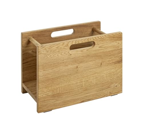 HAKU Mobel Magazine Rack Oak, Solid Wood - Size: W 40 cm X H 30 cm X D ...