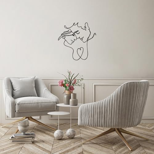 Contemporary Accessory Metal Hanah Home Stylish Black Decorative Metal Wall Accessory, 72 x 71 cm ...
