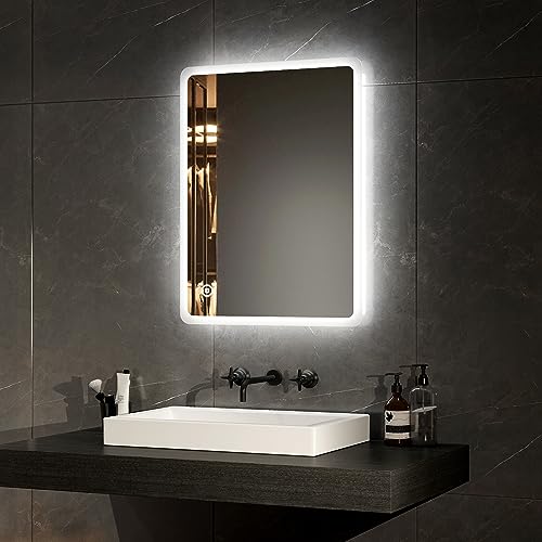 EMKE Led Bathroom Mirror - Small Bathroom Mirror with Led Lights Wall ...