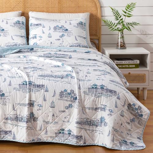 Shoreline Waters Quilt Set- Full/Queen main image 1