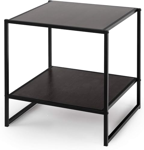 ZNUS Dane 20 Nch Black Frame Sde Table Wth Storage Basket / End