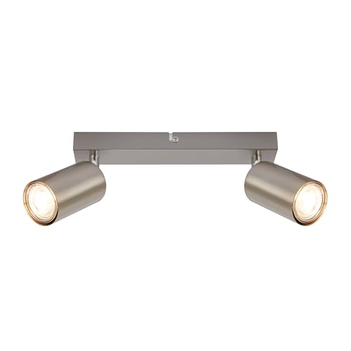 Oktaplex Bora Ceiling Spotlight 2-Lamp GU10 LED Spot Bar 25cm 230V Spotlight Rotatable Spot Ceiling Light Black