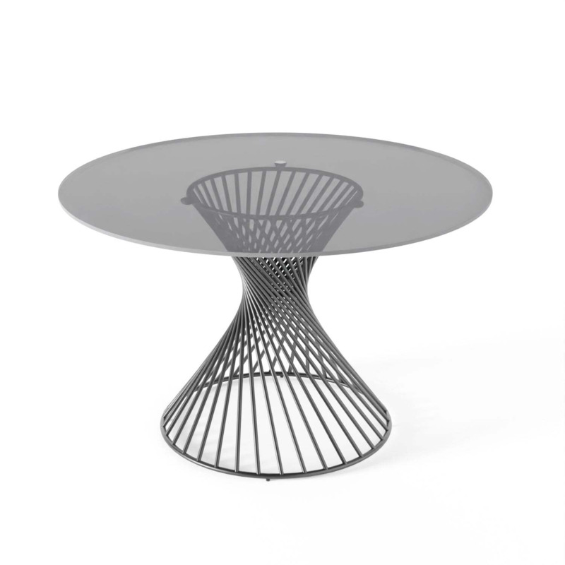 Calligaris Vortex Glass Top Table 120cm by Andersons of Inverurie