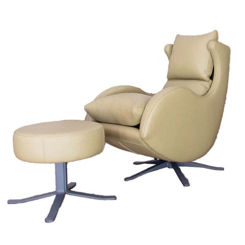 Fama Lenny Fabric Swivel & Rocking Armchair & Footstool by Andersons of