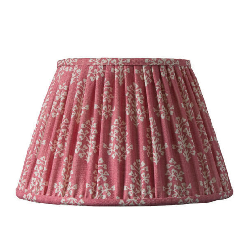 Primrose Pleated Lampshade Sprig Pink 16', Lampshade, 16 Inch - Andrew ...