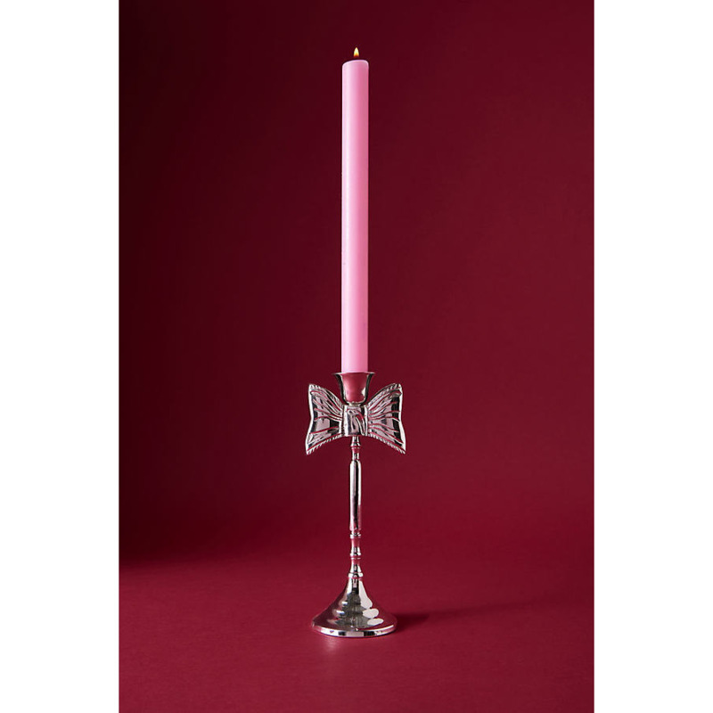 Anna + Nina SilverPlated The Lady Bow Taper Candle Holder by