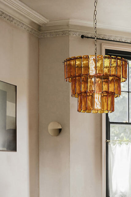 houseof Amber Glass 3-Tiered Chandelier by Anthropologie | ufurnish.com