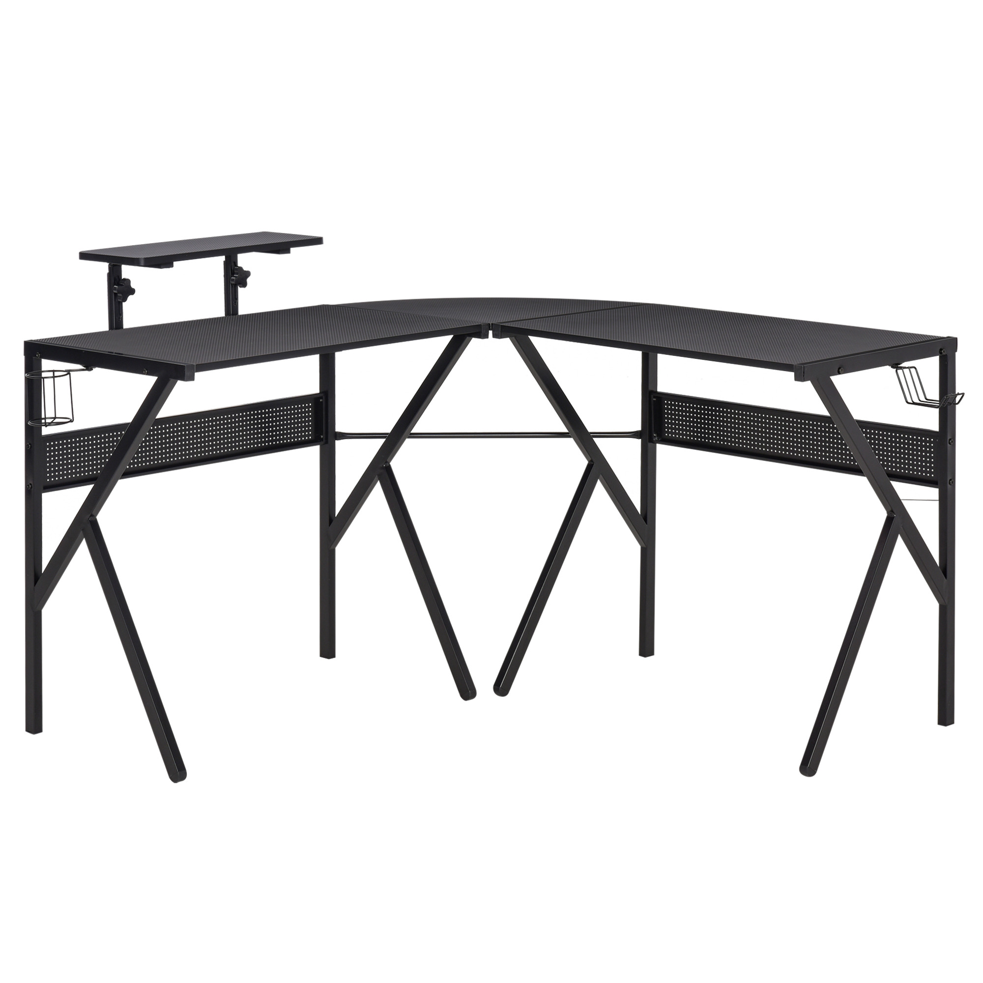 Gaming Desk LShaped Corner Computer Table for Home Office PC Workstations with