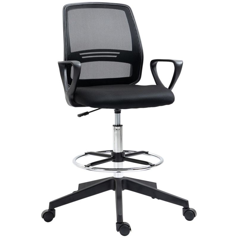 Vinsetto Ergonomic Mesh Back Drafting Chair Tall Office Chair with