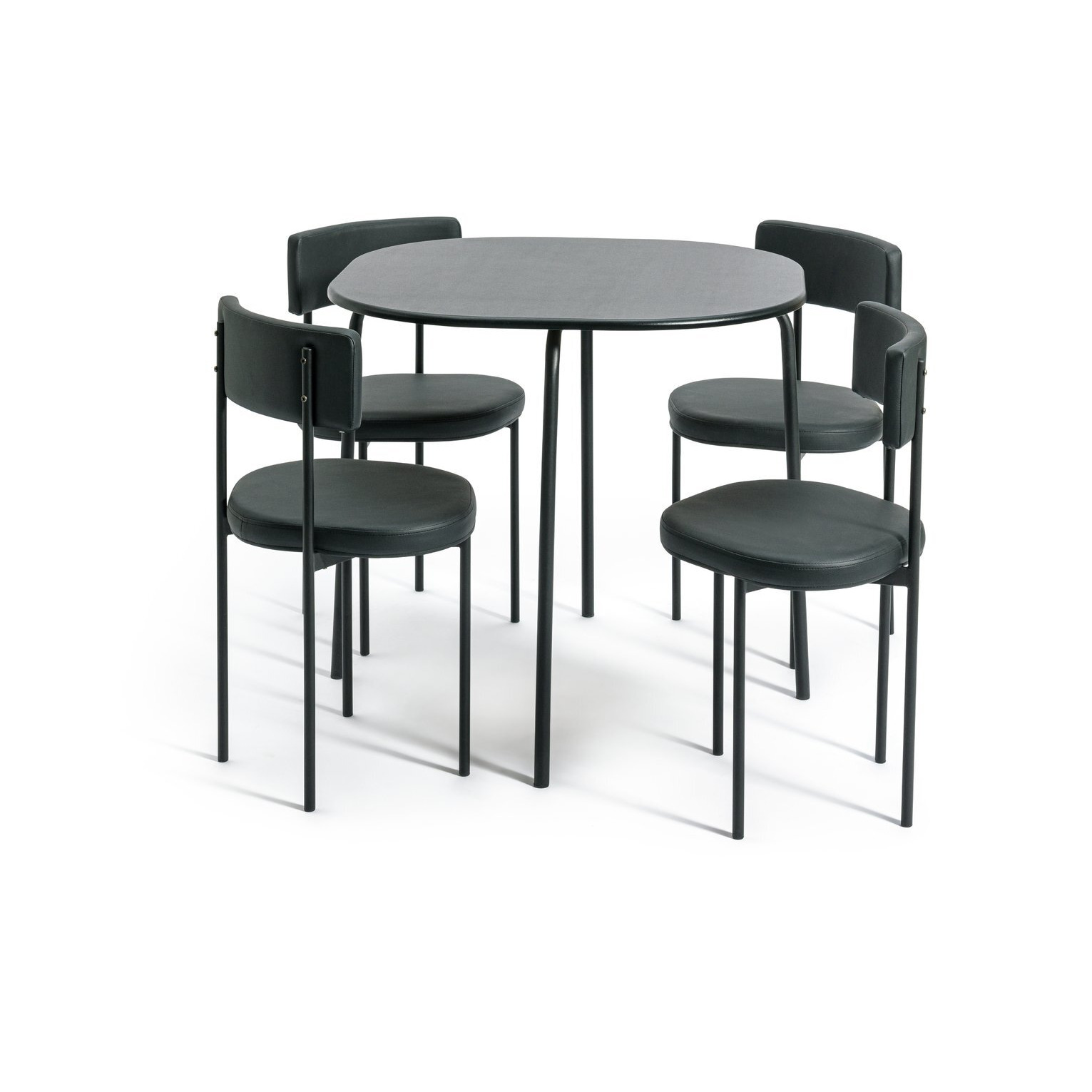 Habitat Jayla Metal Dining Table & 4 Black Chairs by Argos