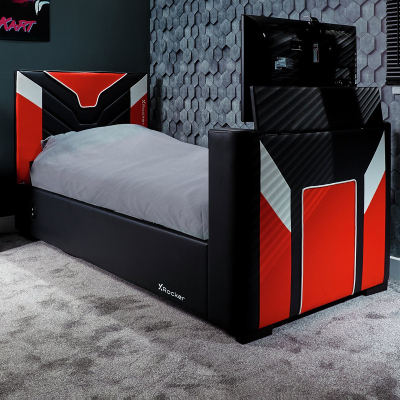X Rocker Cerberus Single TV Lift Ottoman Gaming Bed - Red by Argos ...