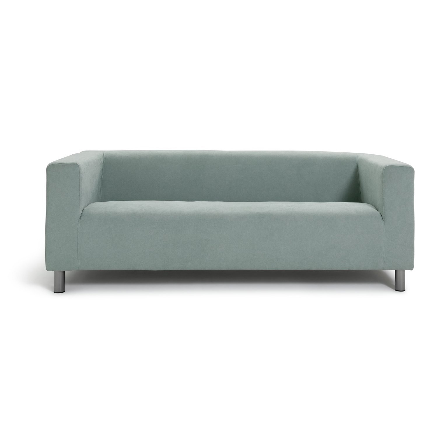 Argos Home Moda Velvet 3 Seater Sofa - Duck Egg by Argos | ufurnish.com