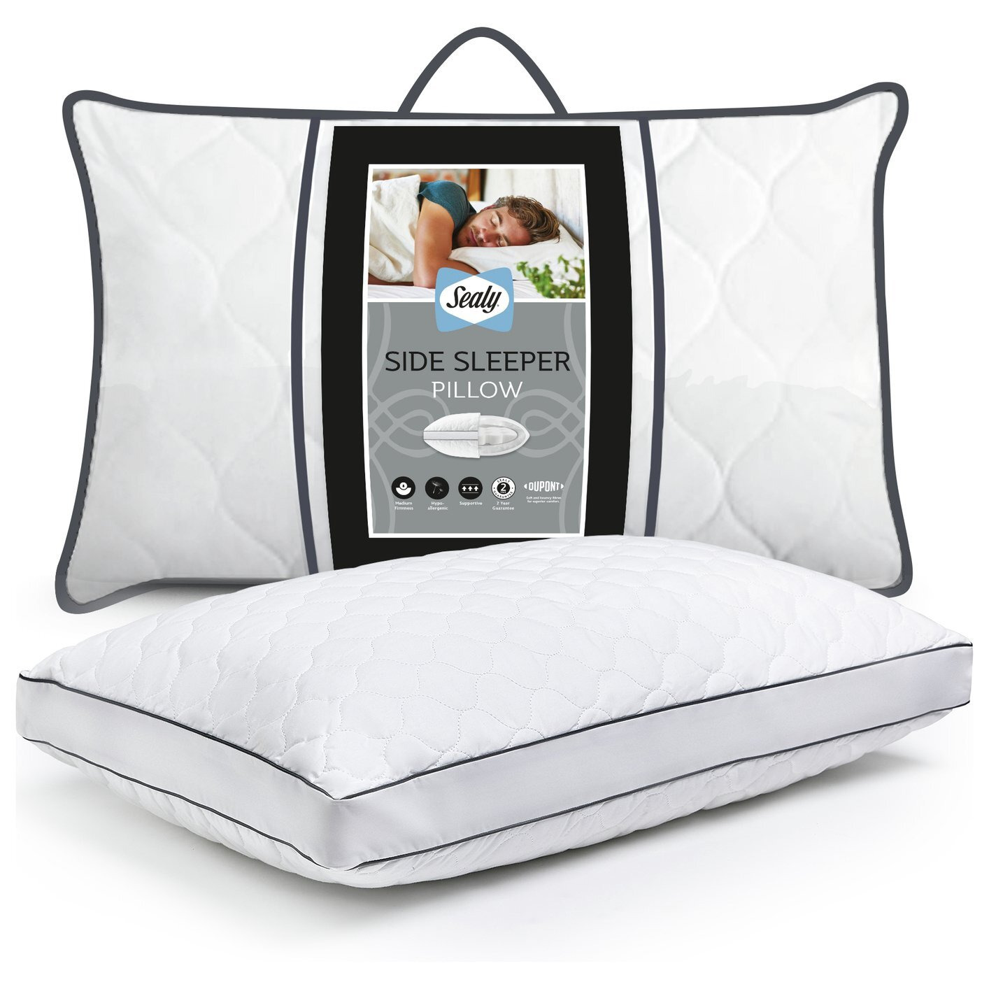 Sealy Side Sleeper Medium Firm Pillow by Argos