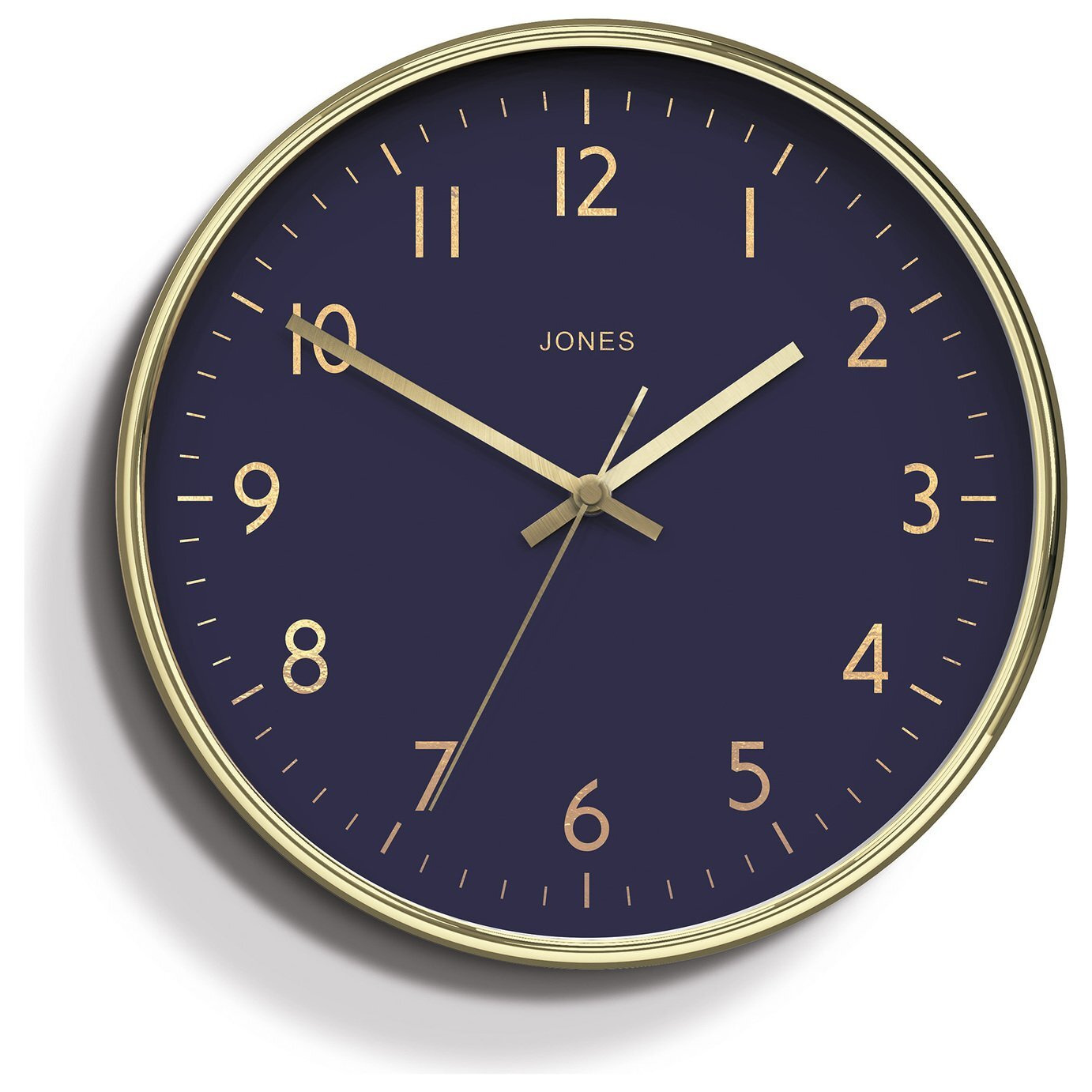 Jones Clocks Studio Analogue Wall Clock Gold by Argos