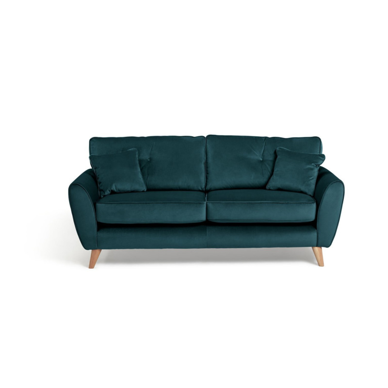 Habitat Isla 2 Seater Velvet Sofa Teal by Argos
