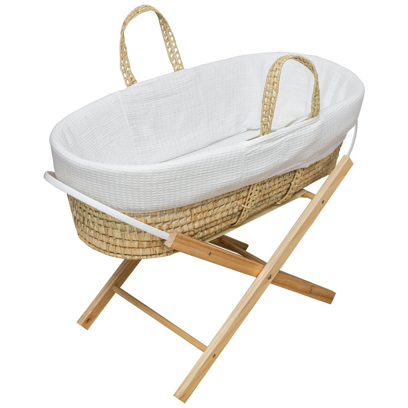 Kinder Valley Waffle Moses Basket & Folding Stand by Argos
