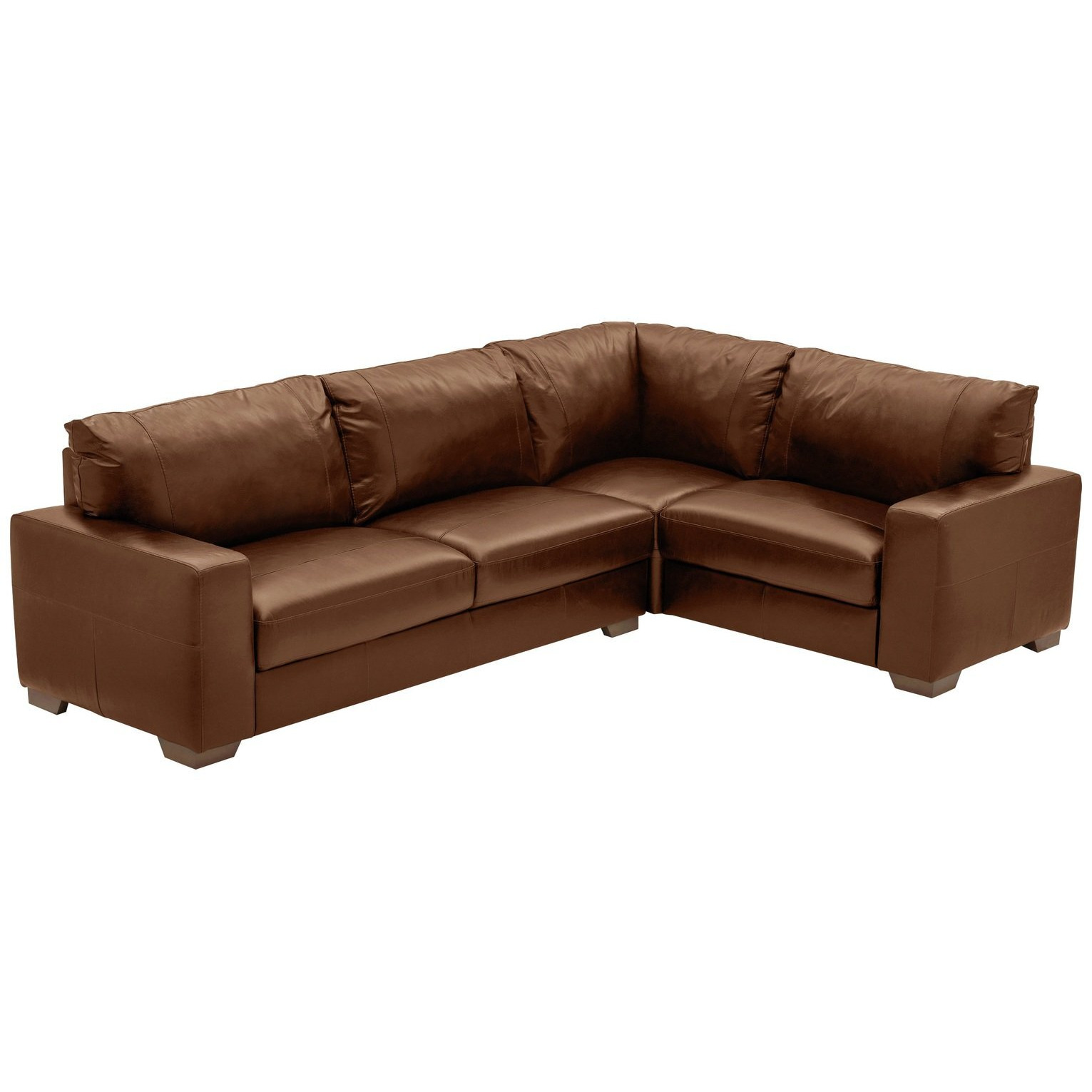 Habitat Eton Leather Right Hand Corner Sofa Tan by Argos